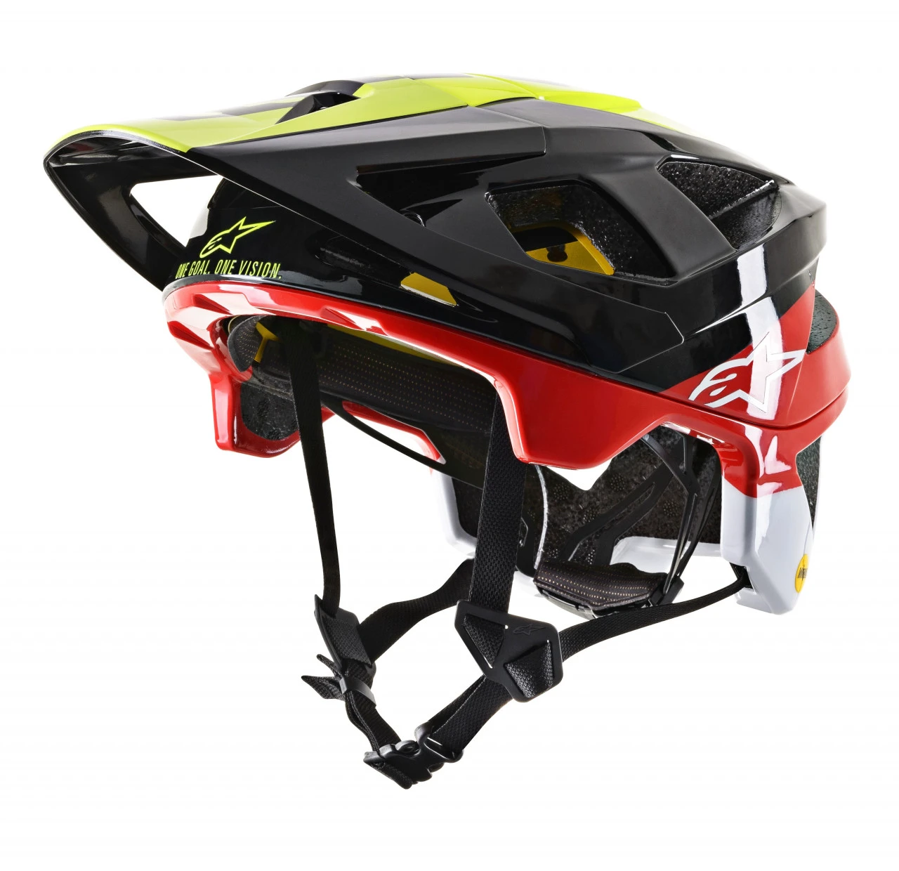 1. Casca Alpinestars Vector Tech Pilot Negru/Galben/Rosu