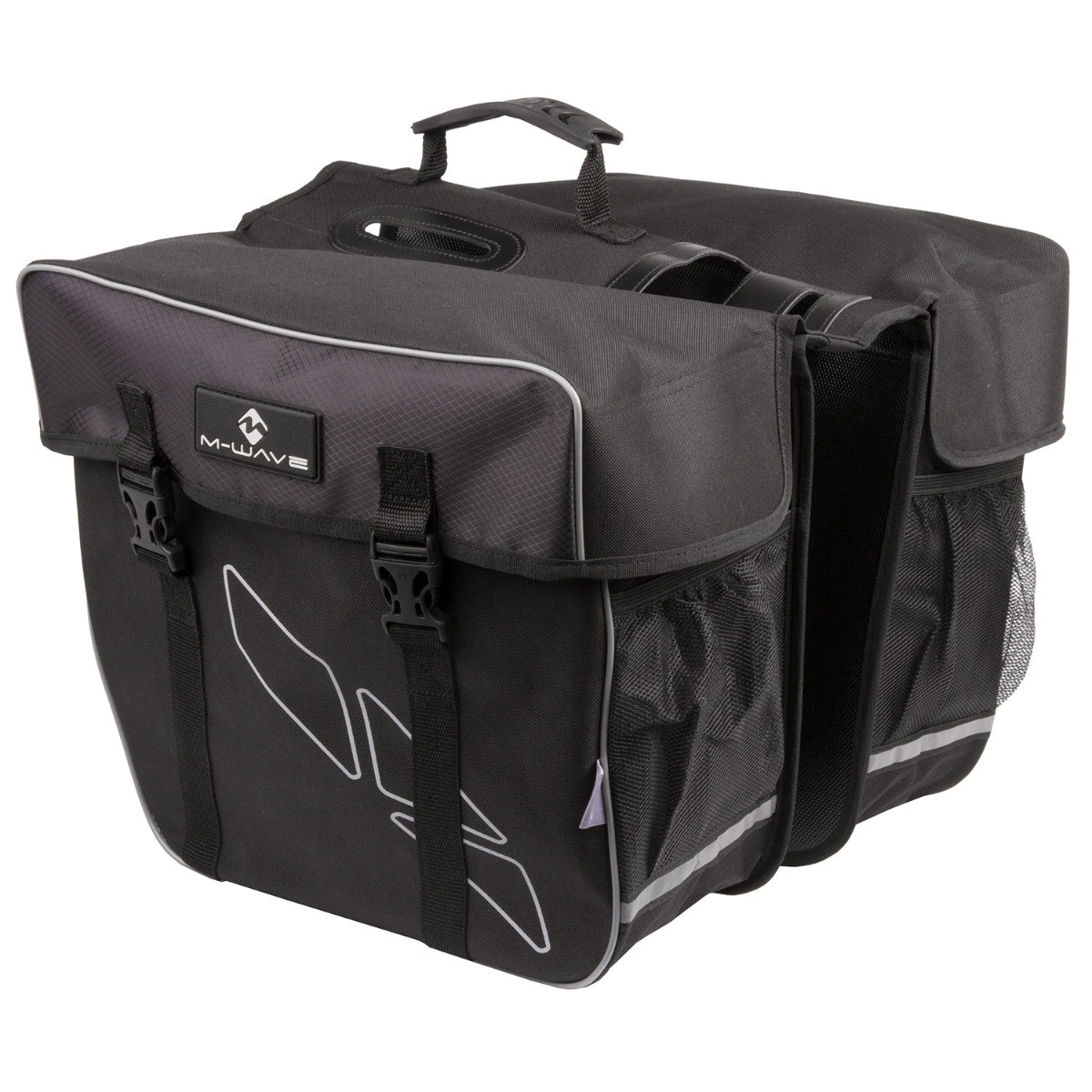 1. Geanta Portbagaj 2 Piese M-WAVE "AMSTERDAM DOUBLE" Negru