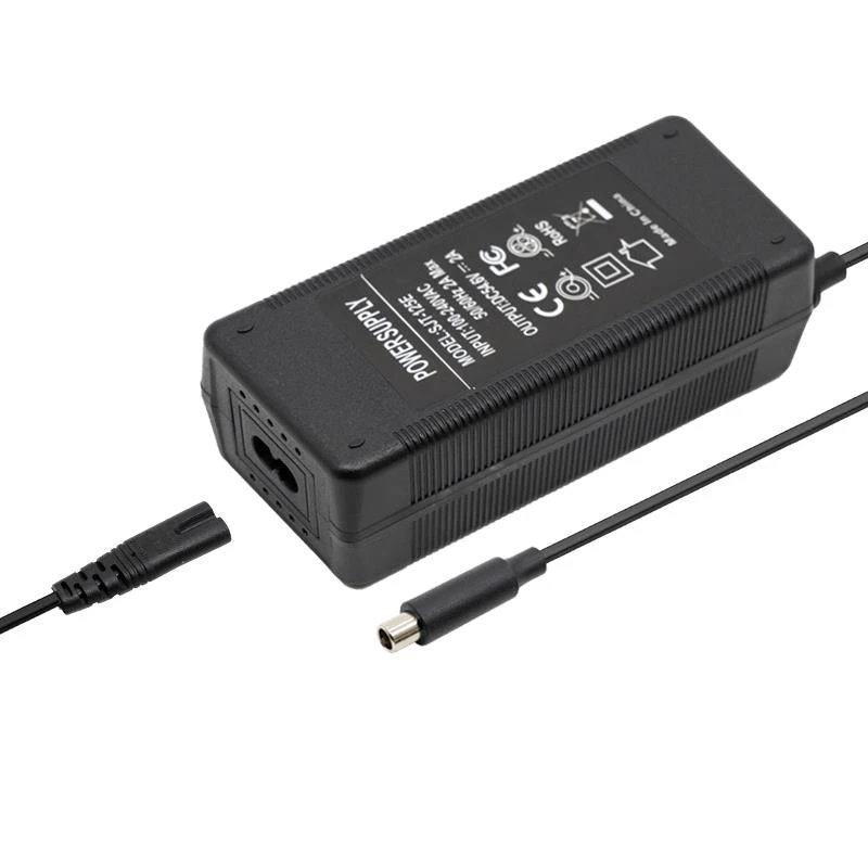 1. Incarcator baterie trotineta 48V 2A (output 54.6V) conector DC 8mm