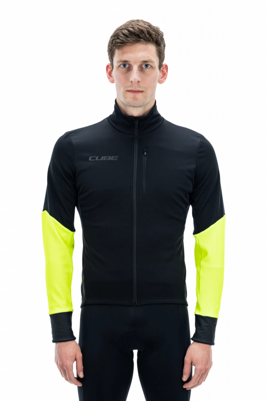 2. Jacheta CUBE Blackline Softshell Jacket Safety Black'n'Neon Yellow