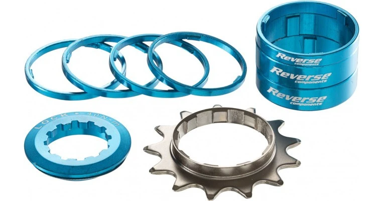 1. Kit single speed Reverse 13T albastru deschis