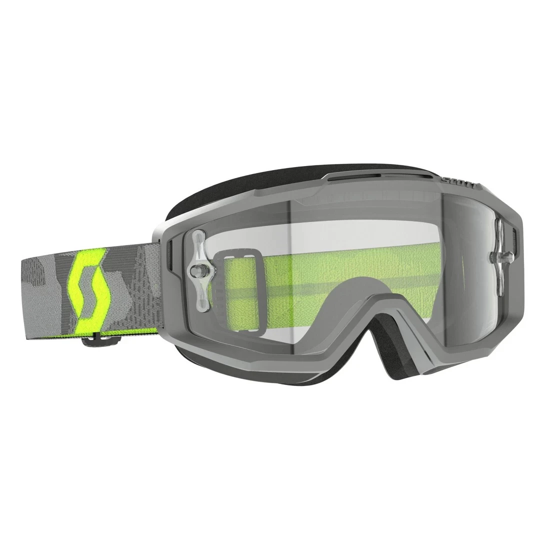 1. Ochelari SCOTT Split OTG Goggle Light Grey-Neon Yellow