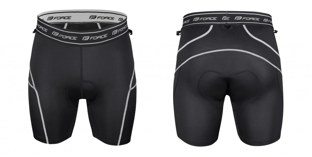 3. Pantaloni Force Blade MTB cu sub-pantaloni cu bazon Negru 3XL