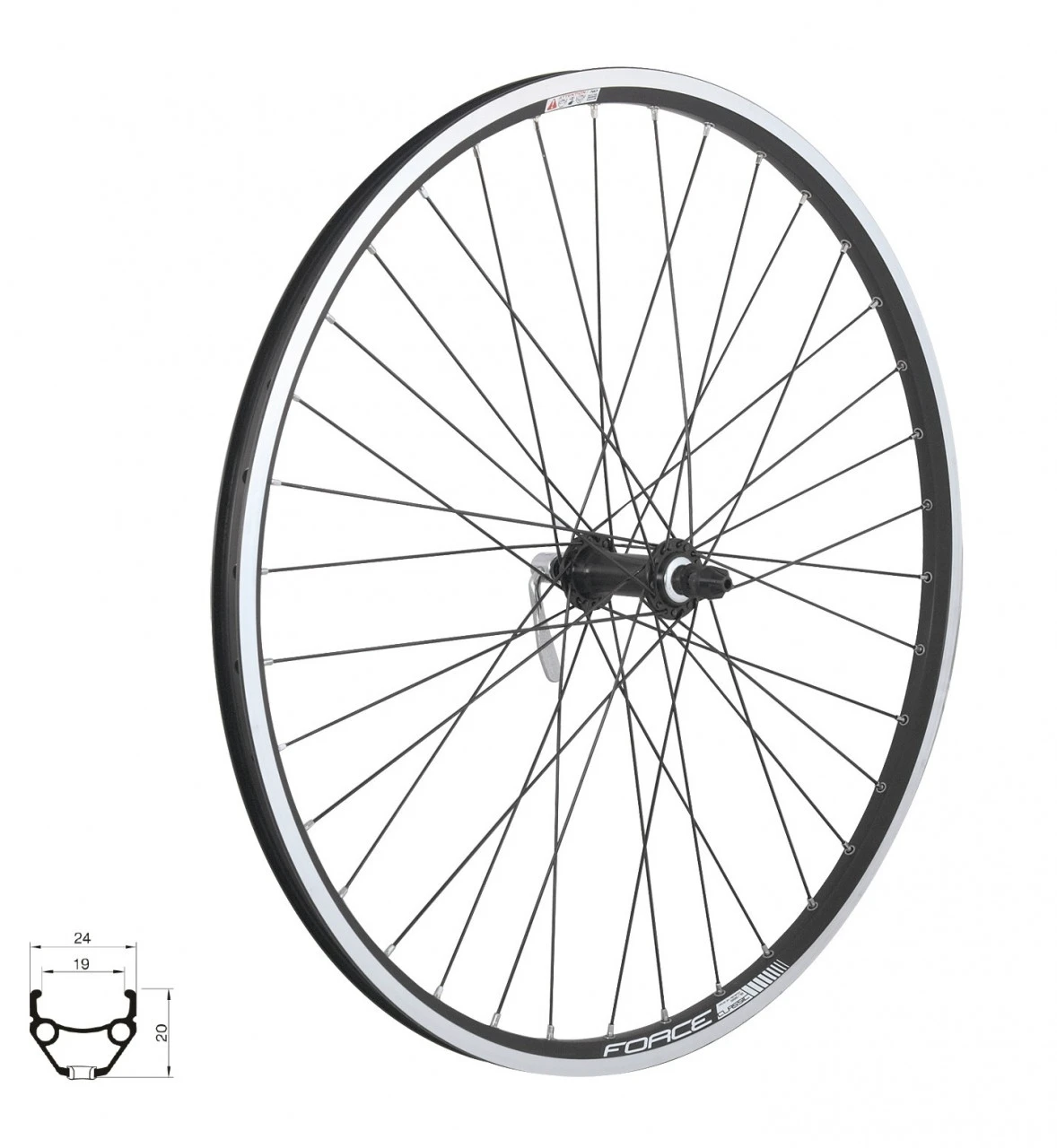 1. Roata fata 28 Force Classic 622x19