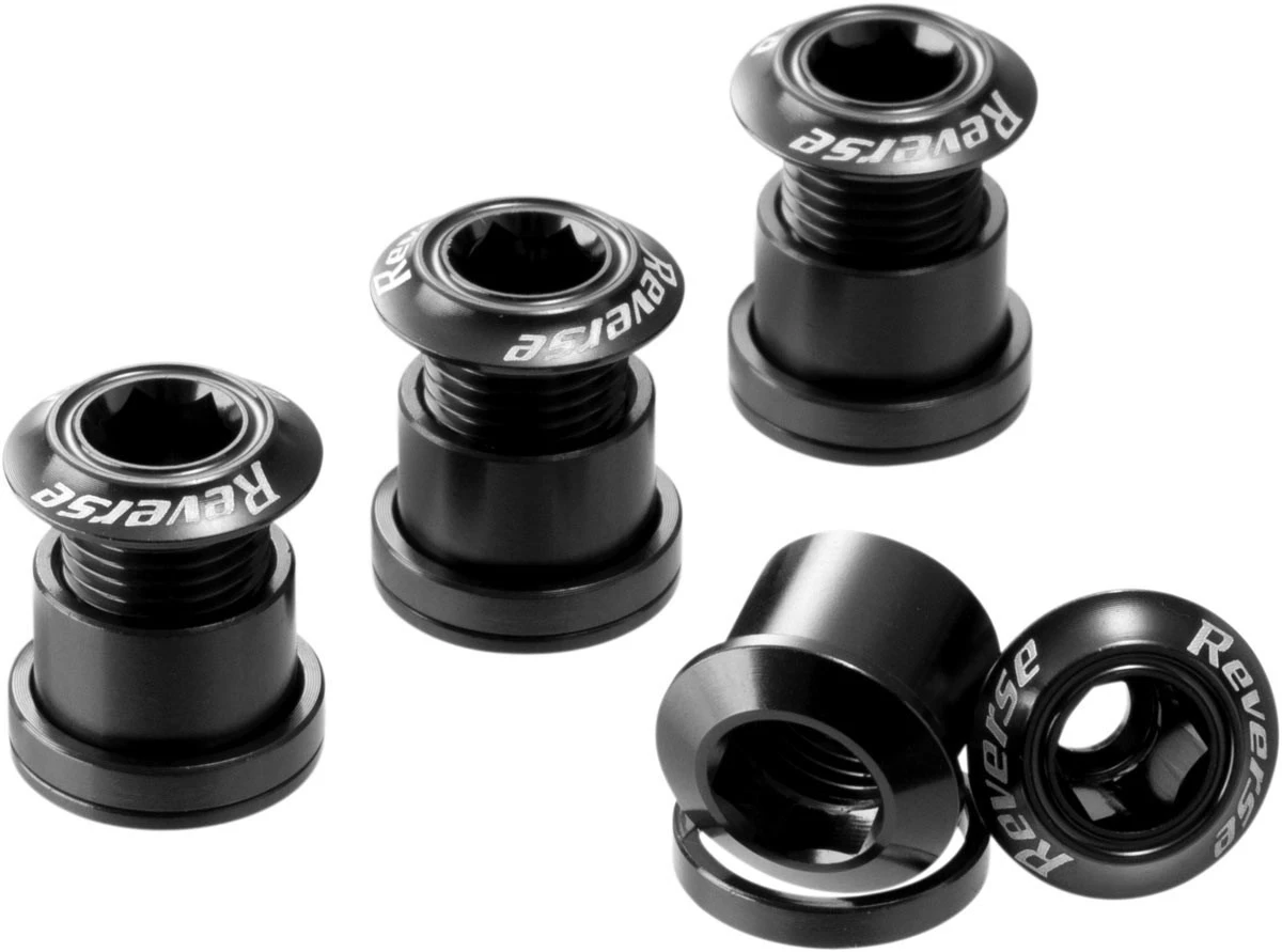 1. Set 4 suruburi angrenaj Reverse Chainring Bolt Negre