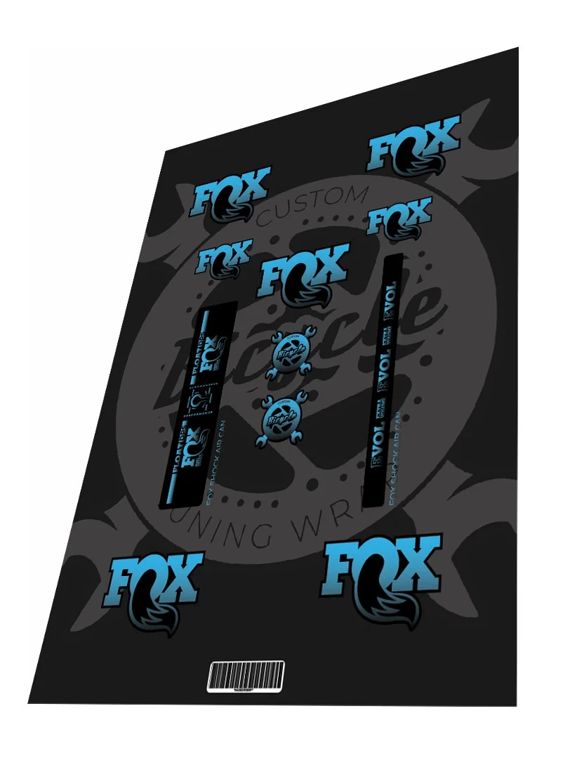 1. Stickere adezive amortizor FOX Float DPS 2018 Performance Gradient Blue