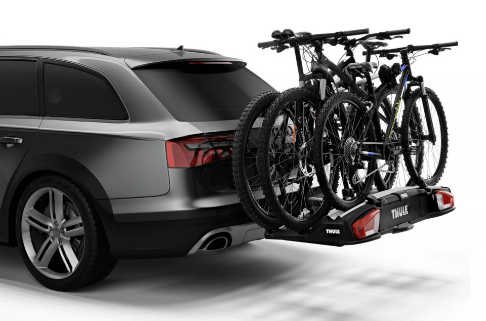 4. Suport pentru biciclete Thule VeloSpace XT cu platformă de tractare cu 3 biciclete, 13 pini, aluminiu