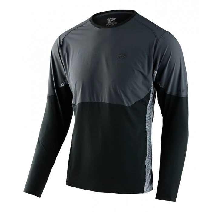 1. Tricou Bicicleta Troy Lee Designs Drift Ls Solid Dark Charcoal