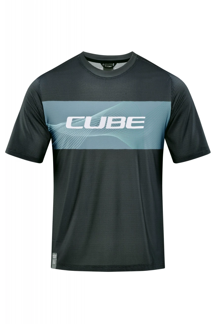 1. Tricou Ciclism CUBE Vertex Round Neck Jersey S/S Greyint