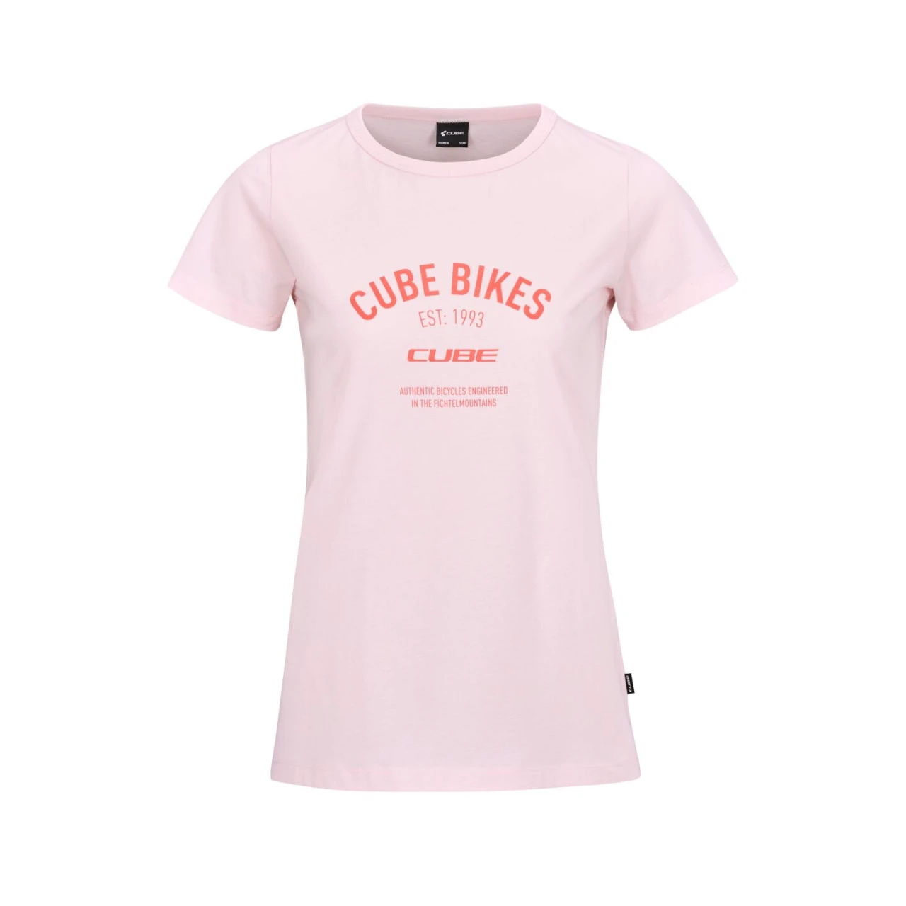 1. Tricou Dama CUBE Organic WS Brand Rose