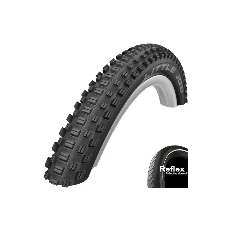 1. ANVELOPA SCHWALBE LITTLE JOE PERF FOLDING 20X1.40 Negru/Reflex