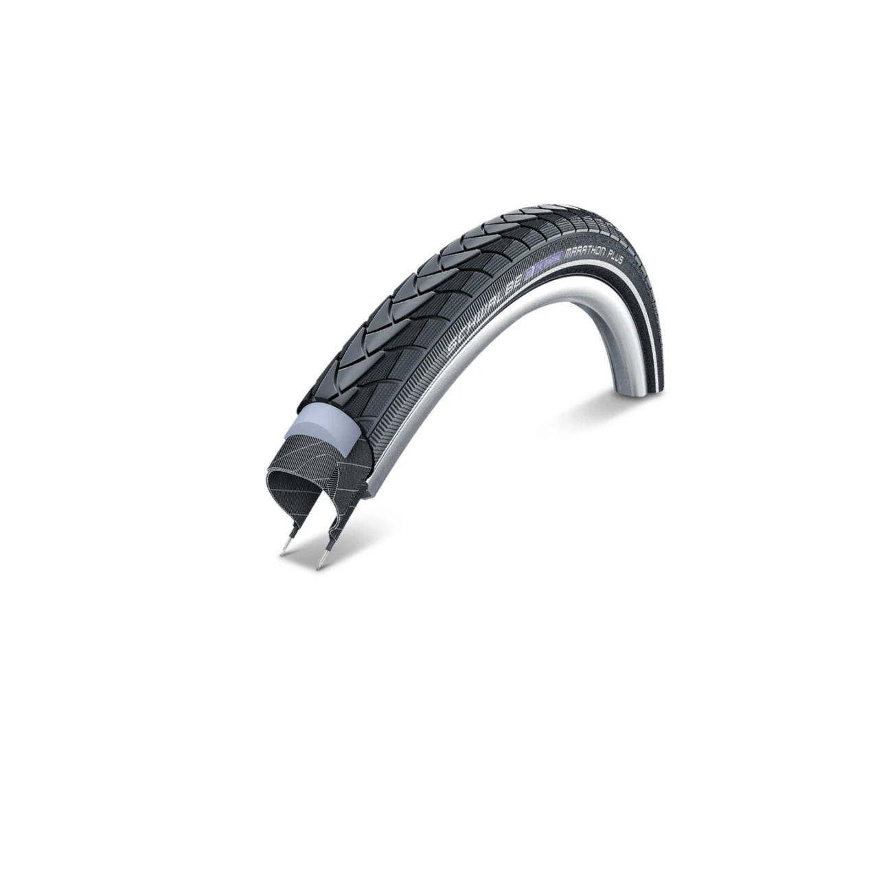 1. ANVELOPA SCHWALBE MARATHON PLUS PERFORMANCE SMARTGUARD TWINSKIN 40-635 NEGRU