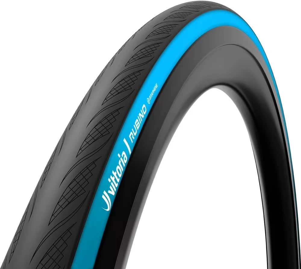 1. Anvelopa VITTORIA Rubino 700 x28C(28-622) Negru-Albastru Pliabil Tube-Type