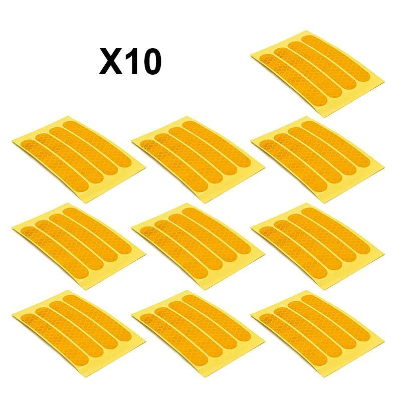 2. Autocolant reflectorizant galben pentru Max G30 - set 10 bucati
