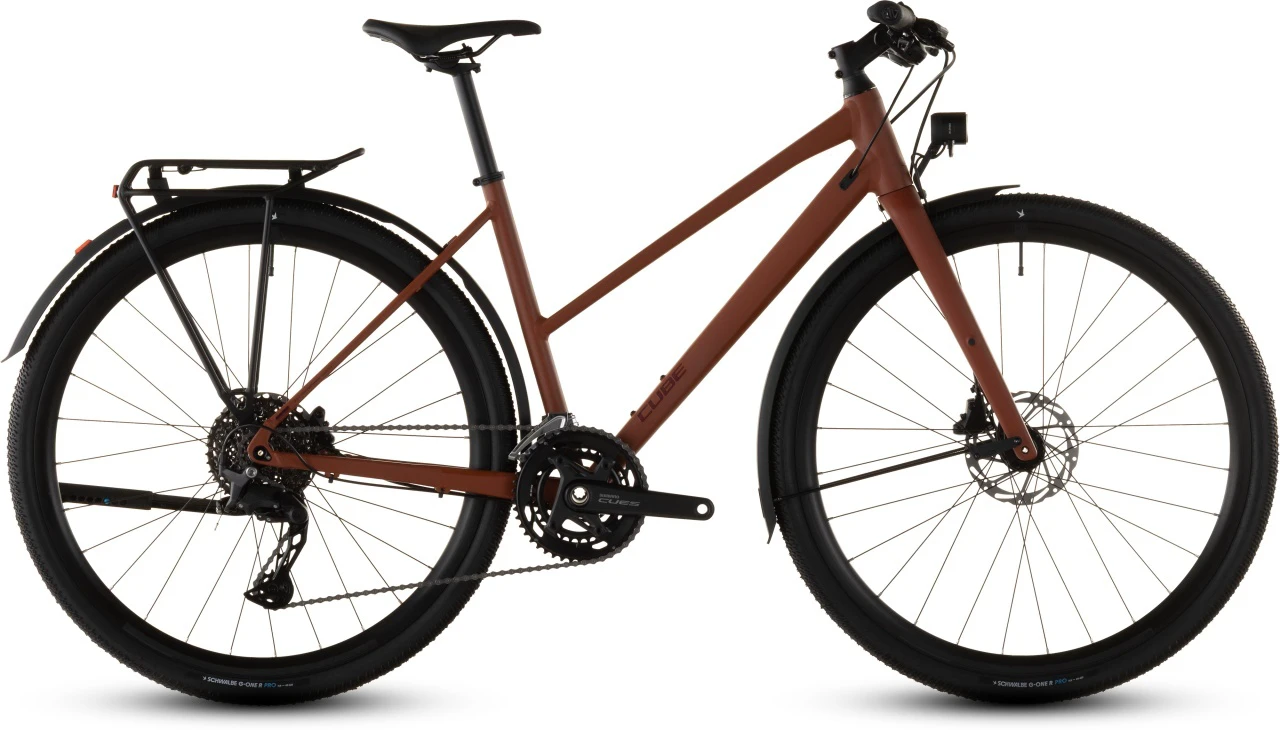 1. BICICLETA CUBE NULANE RACE FE TRAPEZE AMBER BLACK