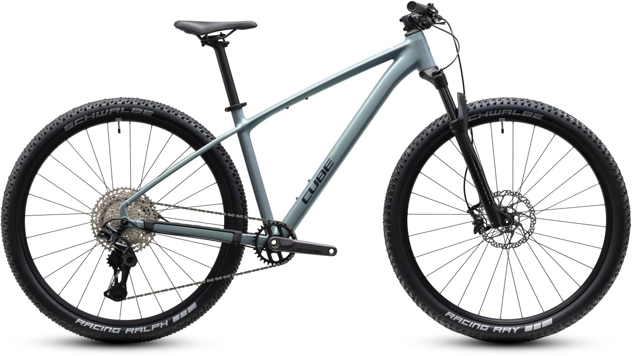 1. BICICLETA CUBE REACTION SLX SEAGREY BLACK 2027 cadru L (19") - roti 29