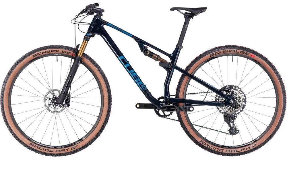 6. Bicicleta Full Suspension CUBE AMS ZERO99 C:68X SLT 29 Lichidblue´n´Blue