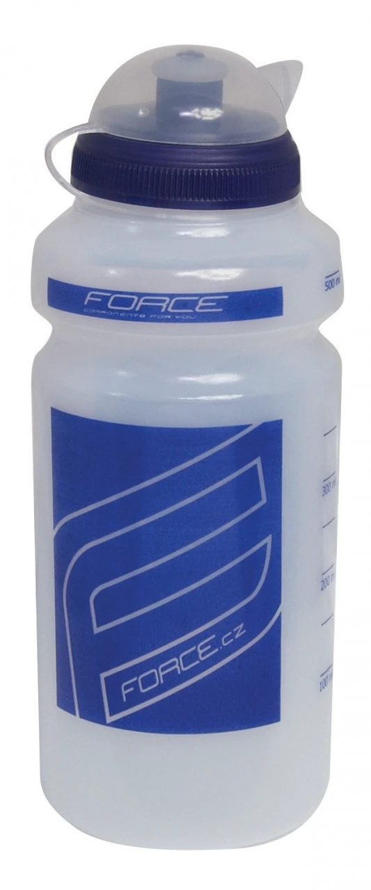 1. Bidon Force F 0.5l transparent/albastru