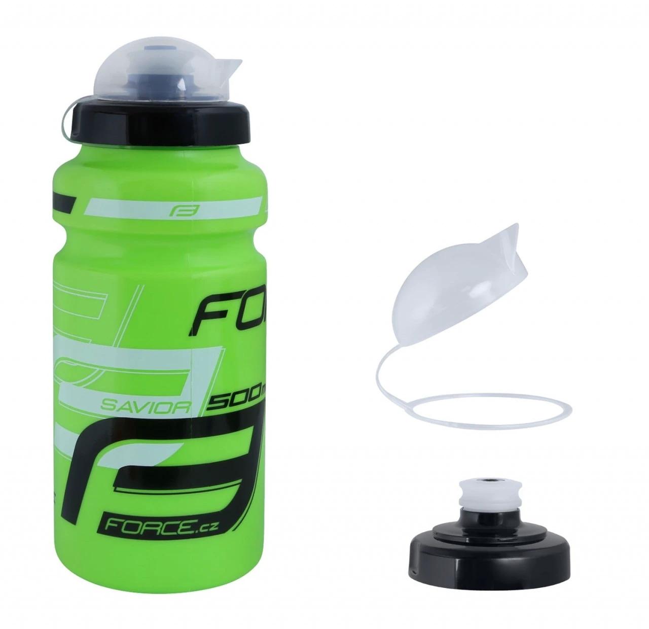 1. Bidon Force Savior Ultra 0.5l verde/alb/negru
