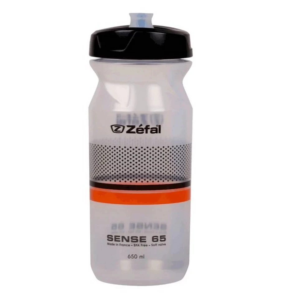 1. Bidon ZEFAL Sense M65 Soft-Cap 650 ml Transparent