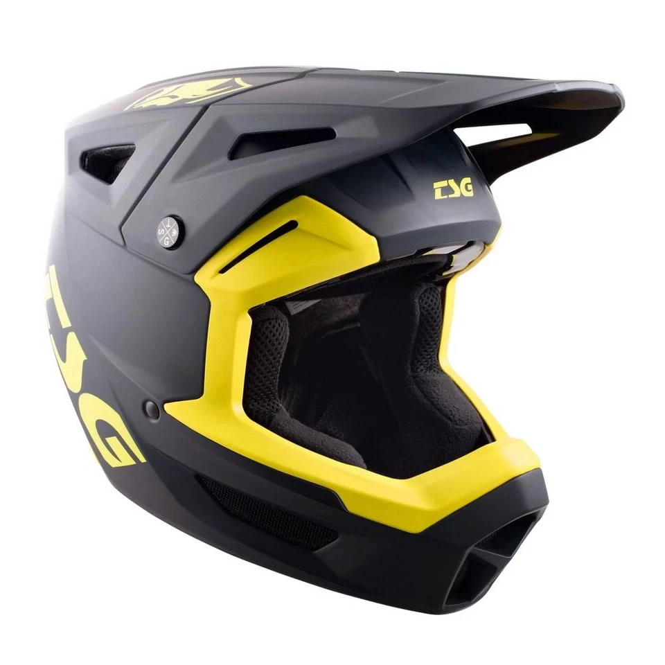 1. Casca Full Face TSG Sentinel Solid Color Satin Blue Yellow