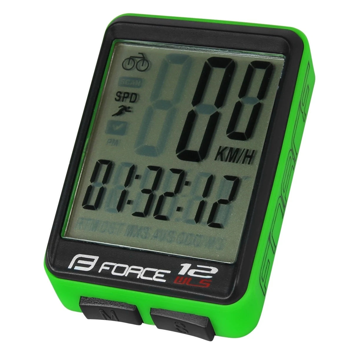 1. Ciclocomputer Force 12F fara fir verde