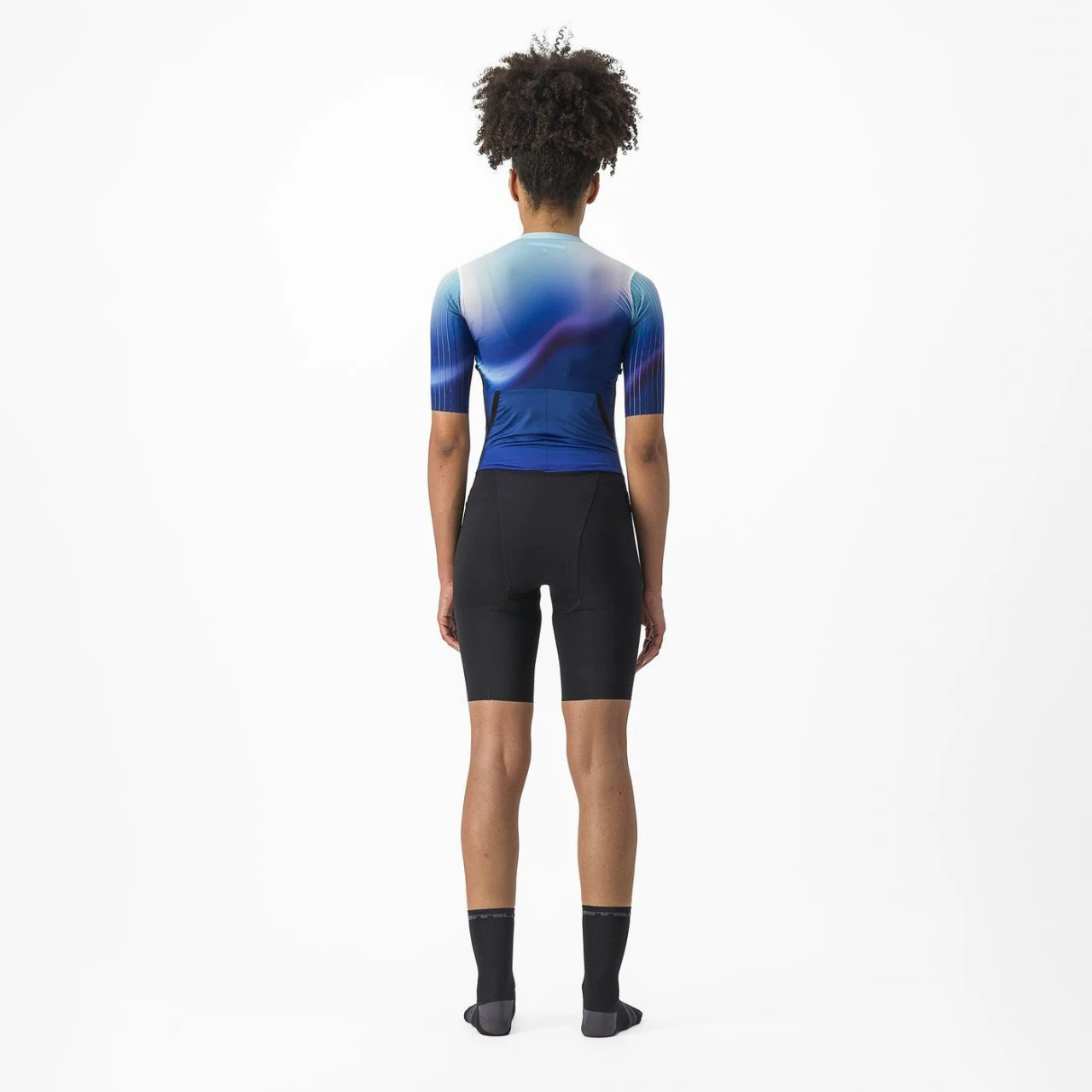 2. Costum de triatlon cu maneca scurta Castelli PR 2 W Speed Suit de dama Alb/Albastru/Negru