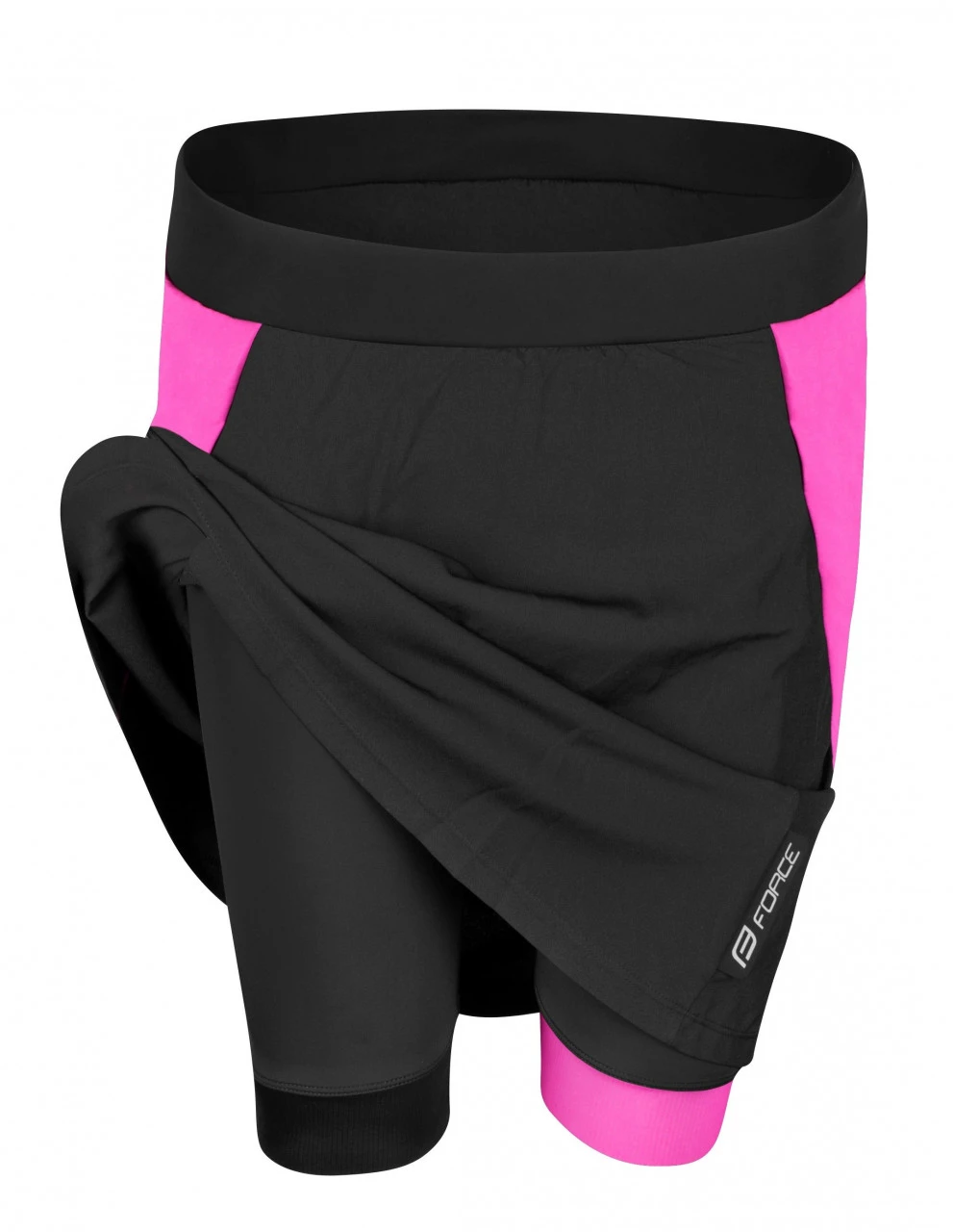 3. Fusta cu pantaloni scurti cu bazon Force Daisy negru/roz