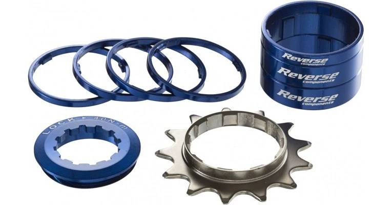 1. Kit single speed Reverse 13T albastru inchis