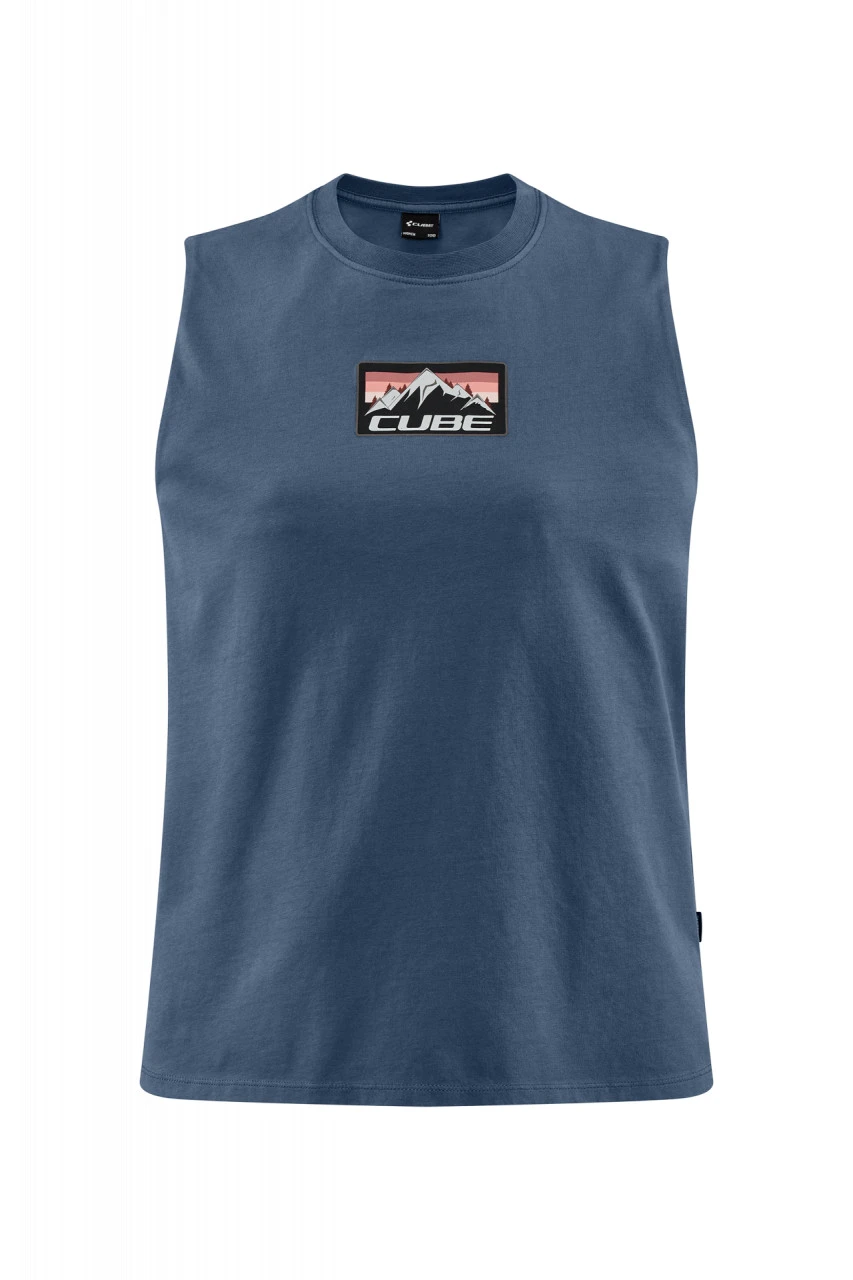 1. Maiou CUBE Organic WS Tank Top Summit Anthracite