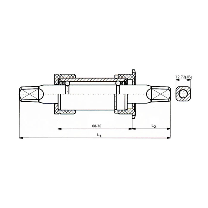 2. Monobloc Pedalier NECO 127,5/30,5 mm Negru Cupe Metal/Plastic
