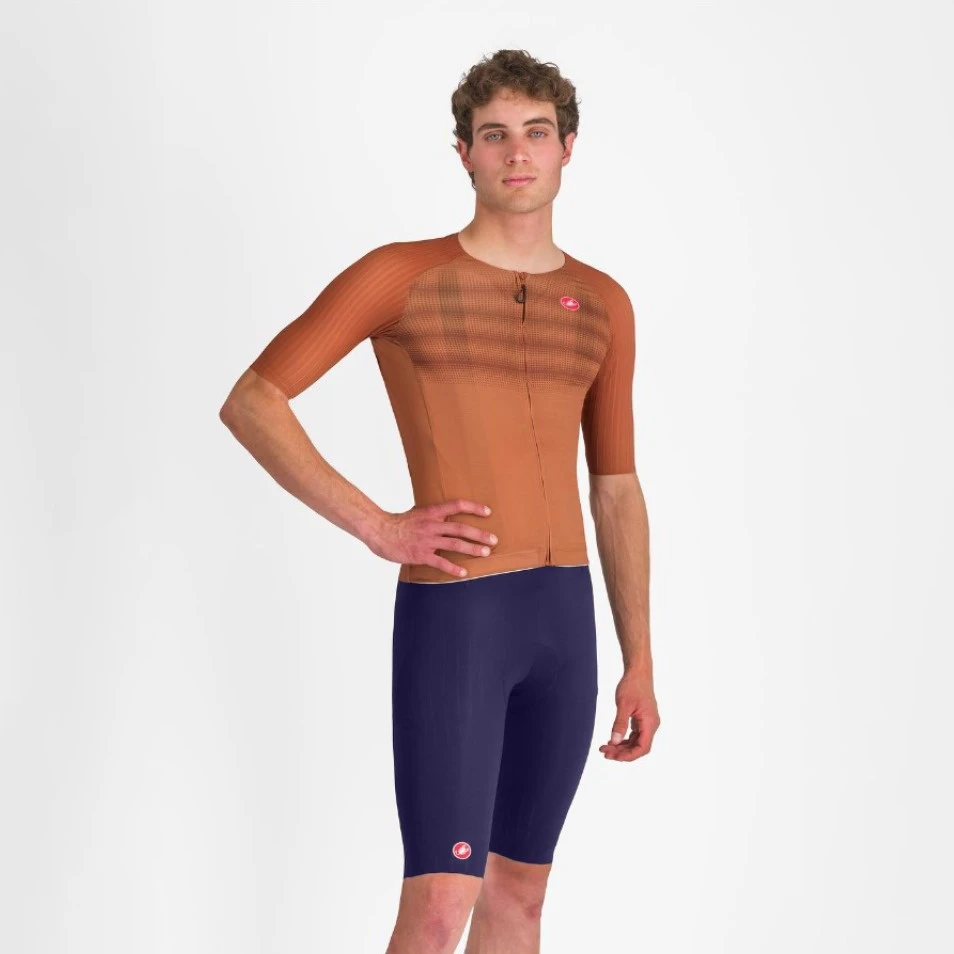 1. Pantaloni scurti cu bretele Castelli Free Aero Race S, pentru barbati, albastru belgian, L