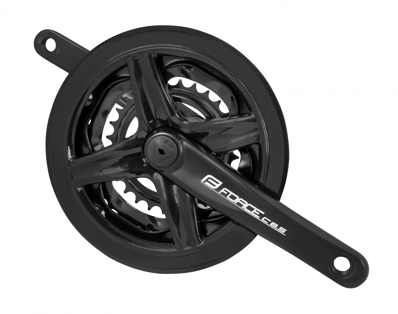 1. Pedalier Force C8.5 Al 48/38/28T 175 mm negru