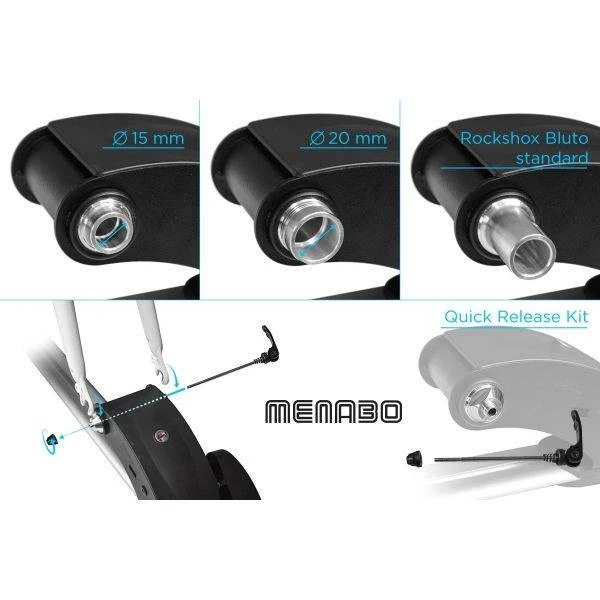 8. Suport bicicleta Menabo Pro Tour cu prindere pe bare transversale de furca