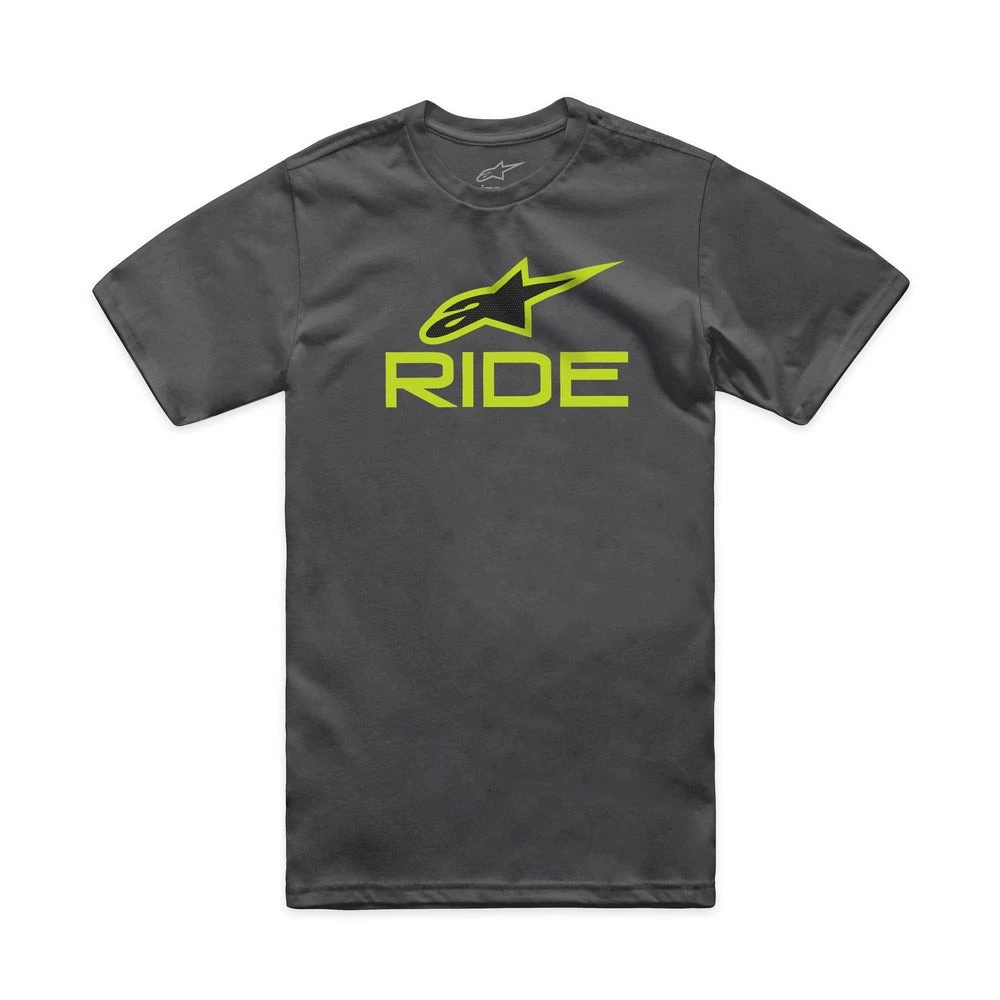 1. Tricou Alpinestars Ride 4.0 CSF Tee Charcoal/Lime/Black XXL
