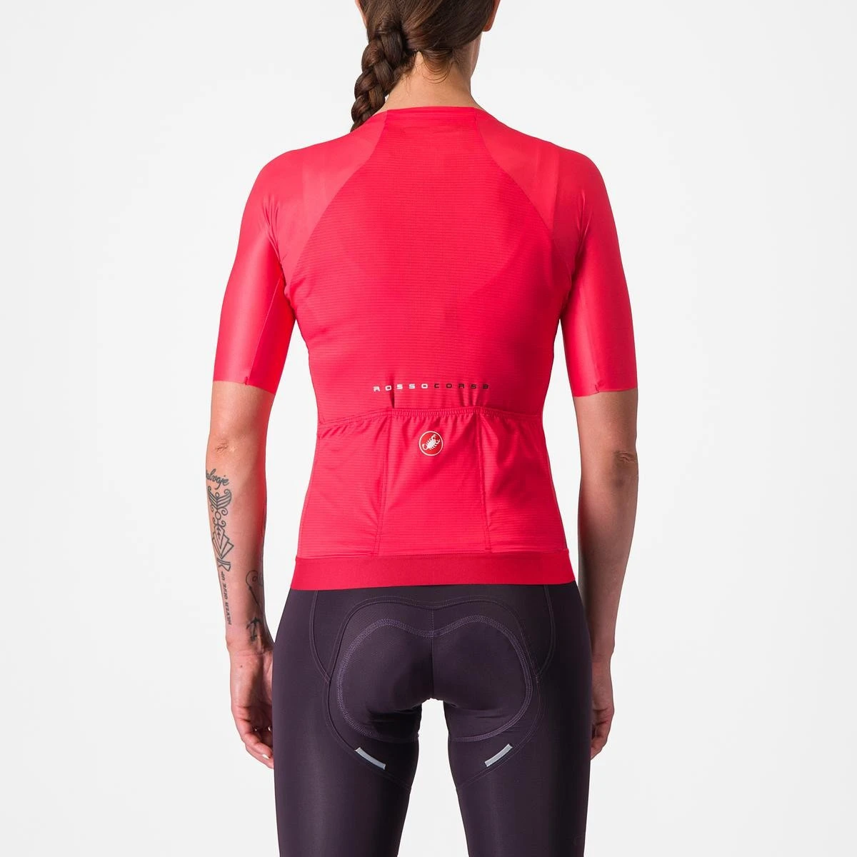 2. Tricou cu maneca scurta Castelli Aero PRO 7.0 W, de dama, Rosu, XS