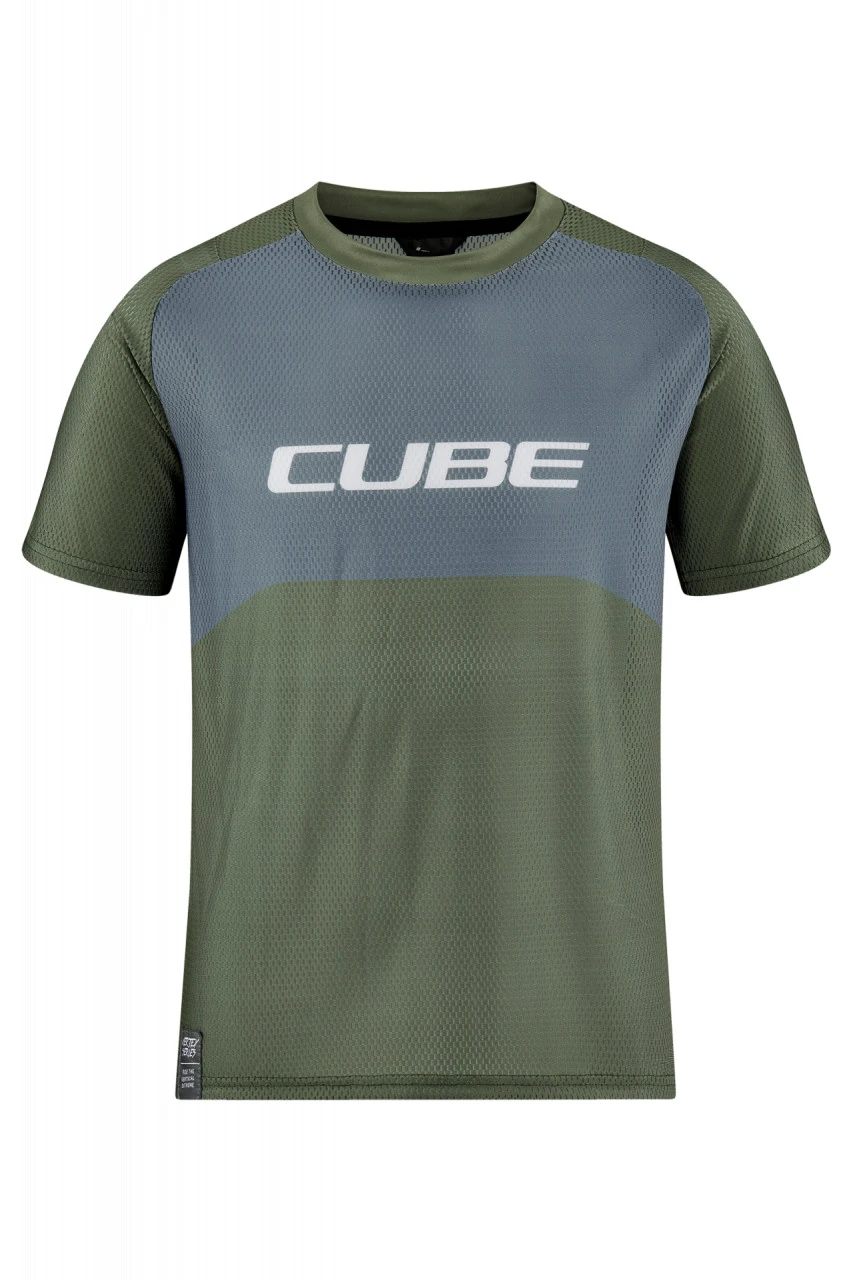 1. Tricou CUBE Vertex Rookie S/S TM Olive/Grey