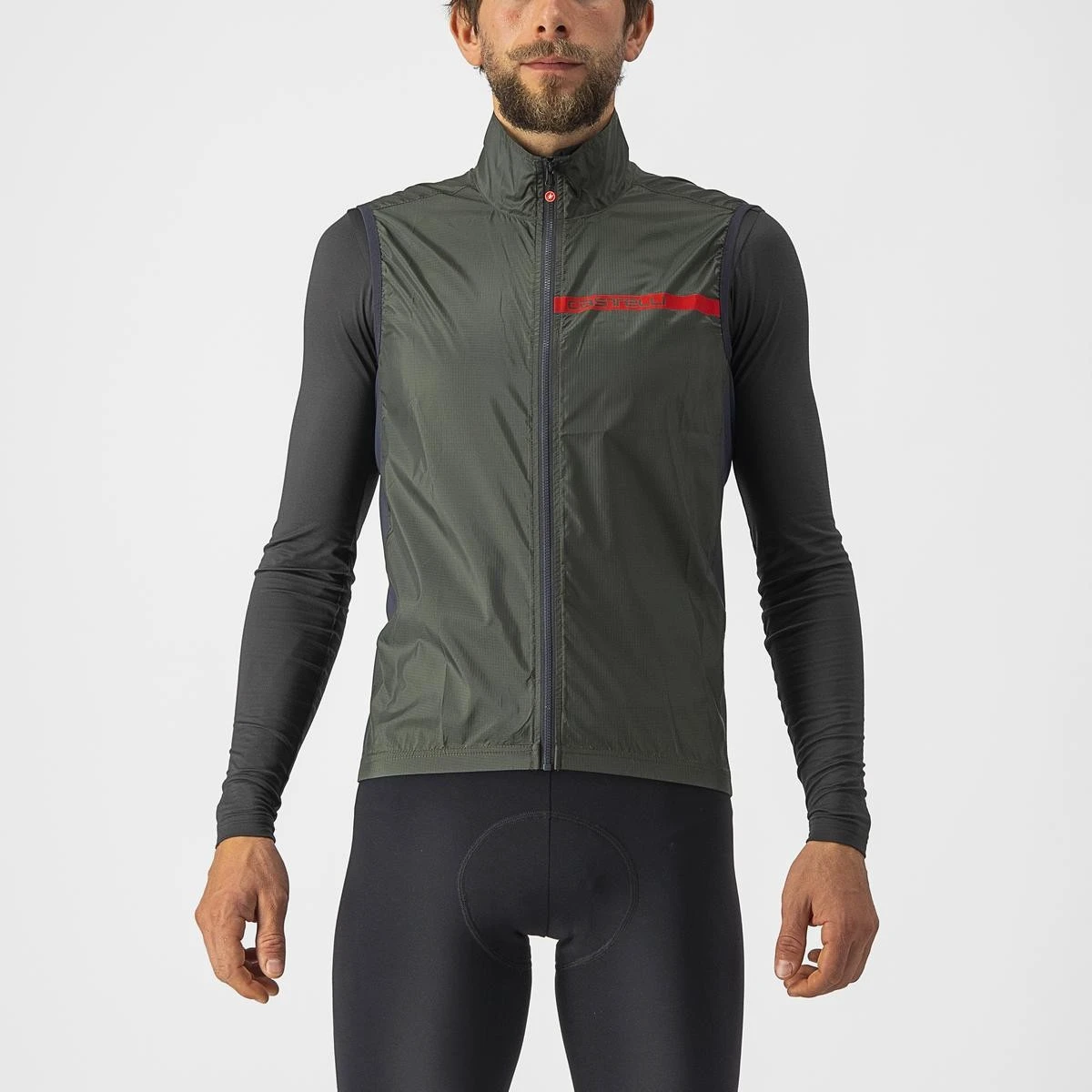 1. Vesta de vant Castelli Squadra Stretch Kaki
