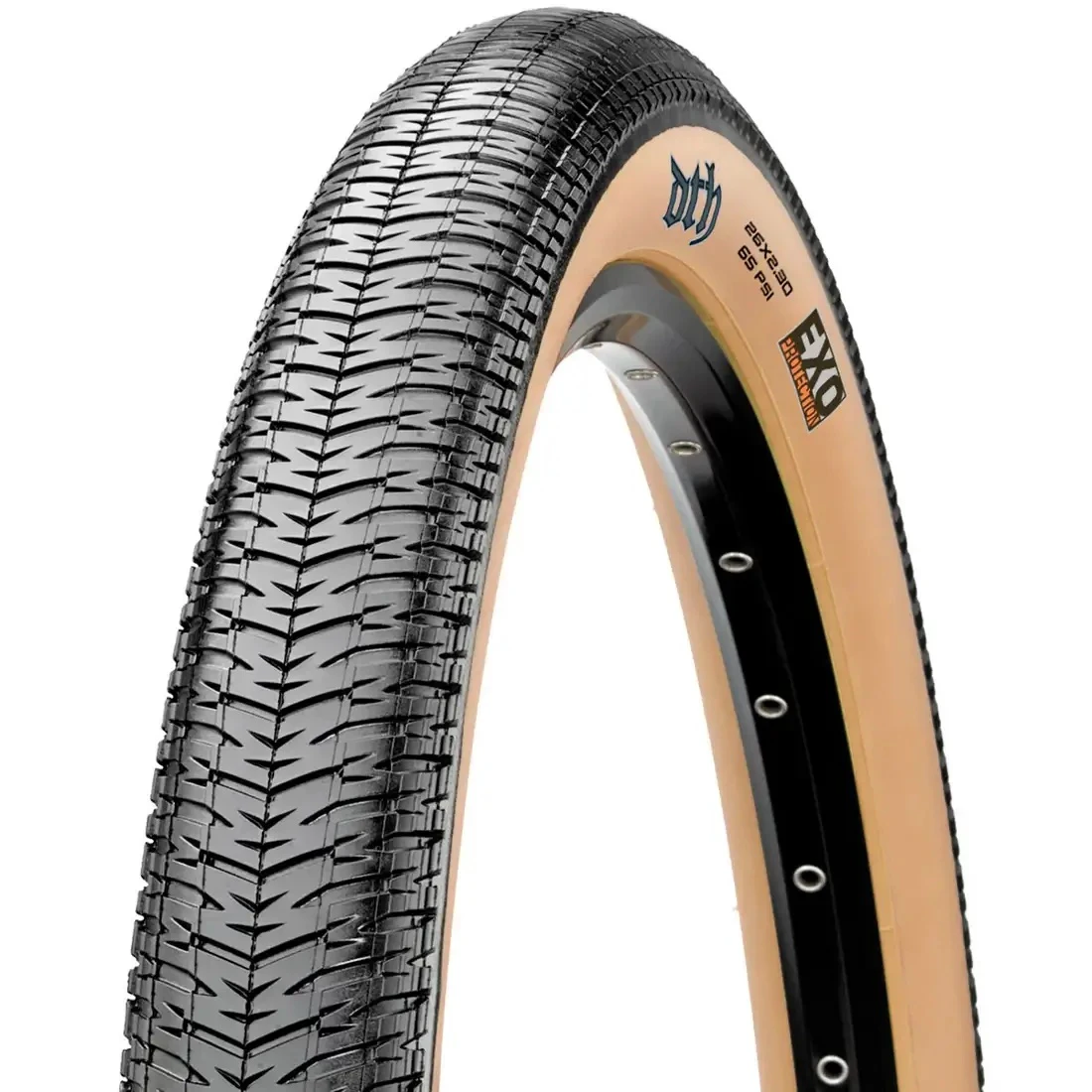 1. Anvelopa MAXXIS DTH SKINWALL 26x2.30 (55/58-559) EXO/TW 60 TPI Black Brown BMX