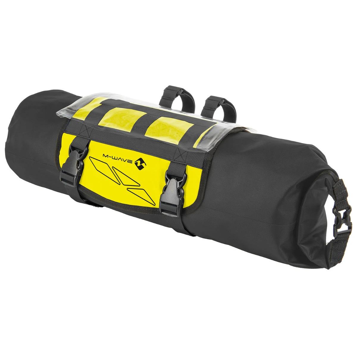 1. Bagaj Fata M-WAVE BP FRONT Negru-Galben Neon
