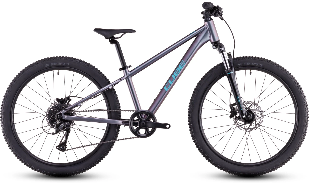 1. Bicicleta Copii CUBE Acid 240 Disc galactic´n´cyan