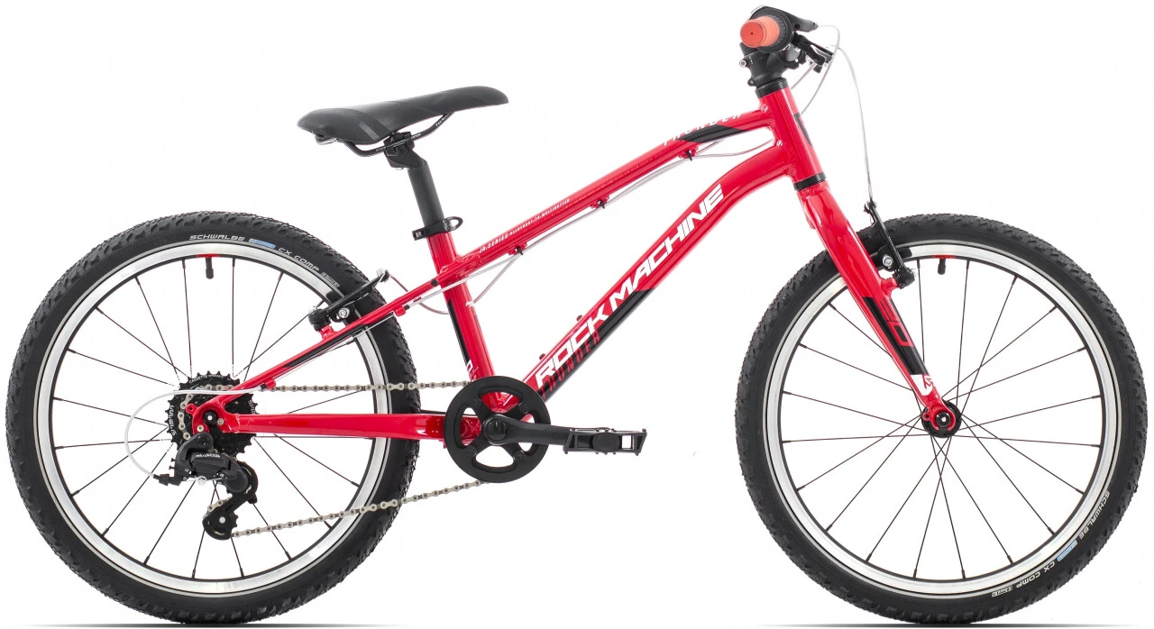 1. Bicicleta copii Rock Machine Thunder 20 VB Gloss Red/White/Black
