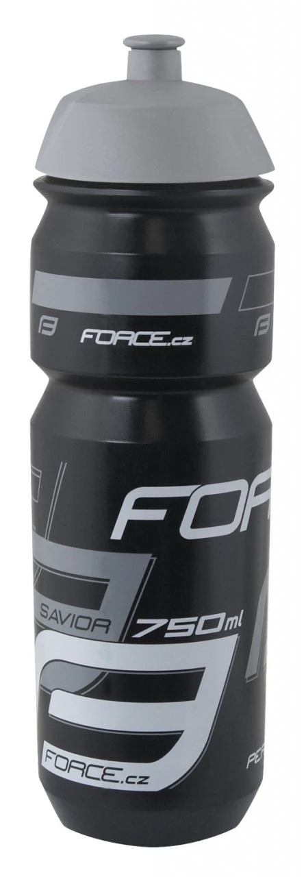 1. Bidon apa Force Savior 0.75l negru/gri/alb
