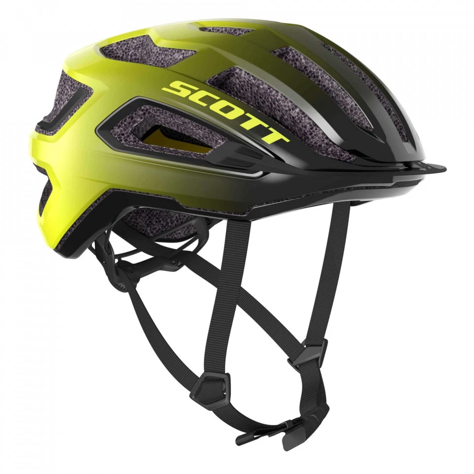 1. Casca ciclism SCOTT ARX Plus (CE) MIPS Black-Radium Yellow RC