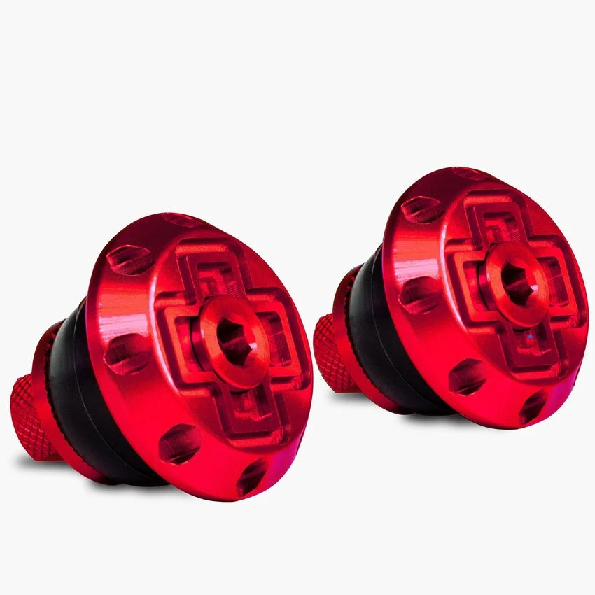 1. Dopuri de ghidon Muc-Off Disco Bar End Plugs Rosu