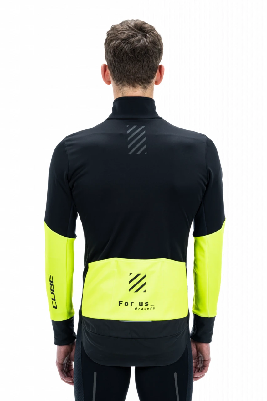 3. Jacheta CUBE Blackline Softshell Jacket Safety Black'n'Neon Yellow