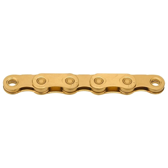 1. Lant KMC X Flat TiN 12/13 viteze Gold 126 zale ceruit