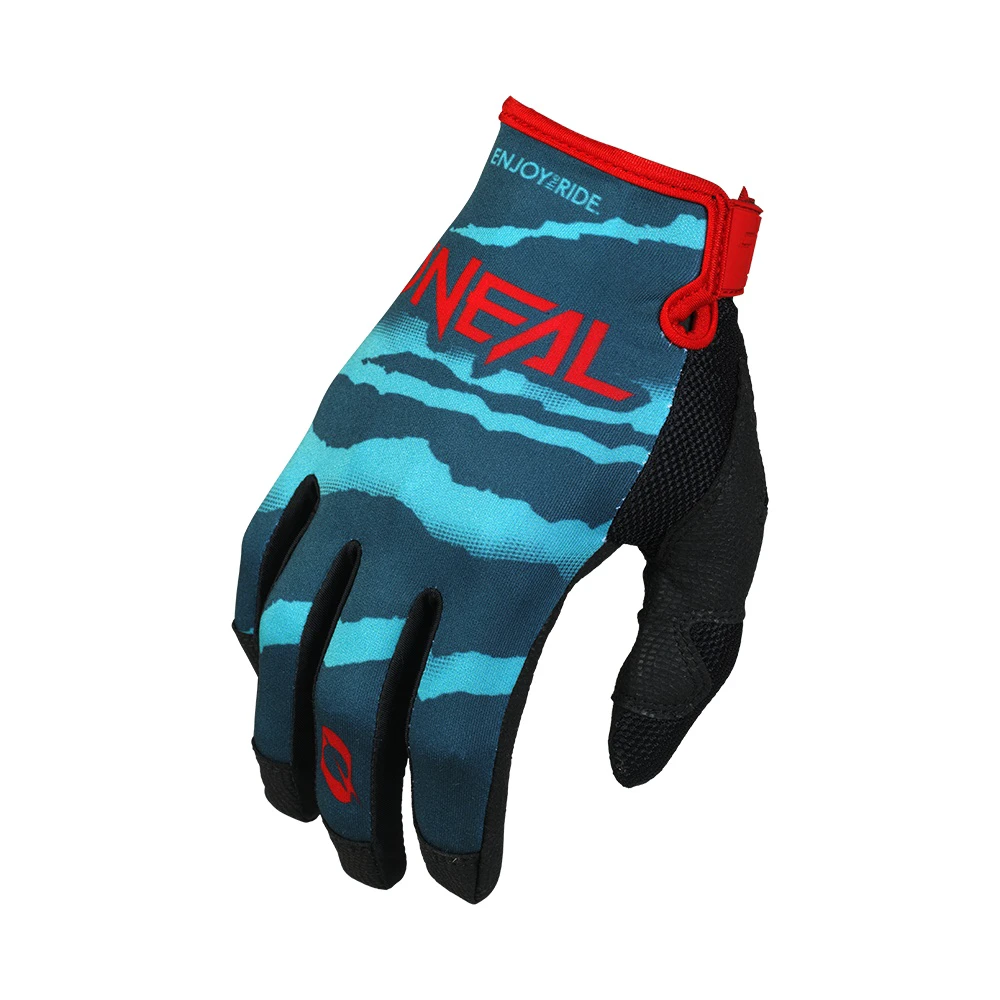1. MANUSI cu degete MTB O'NEAL MAYHEM WILD V.25 BLUE/RED