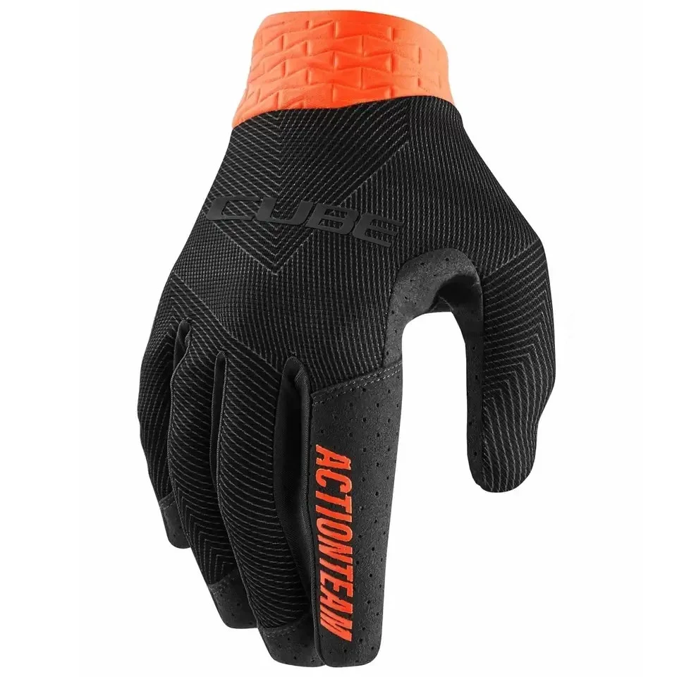 1. Manusi degete lungi CUBE Performance X Actionteam Black´n´Orange