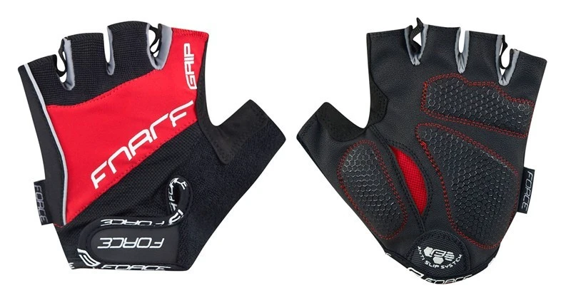 1. Manusi Force Grip gel negru/rosu